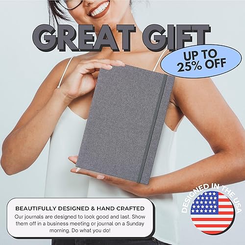 Miniatura 3 de Portage Cuaderno en Blanco de Tapa Dura con Papel Estético para Escritura y Diario Libreta con Papel a Prueba de Manchas, Alto GSM, Cuaderno A5