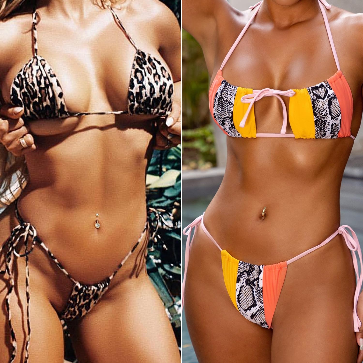 UBGICIG 14G Dangle Belly Button Rings for Women - 316L Surgical Steel Belly Button Rings Teardrop Opal CZ Clicker Belly Piercing Jewelry - Image 6