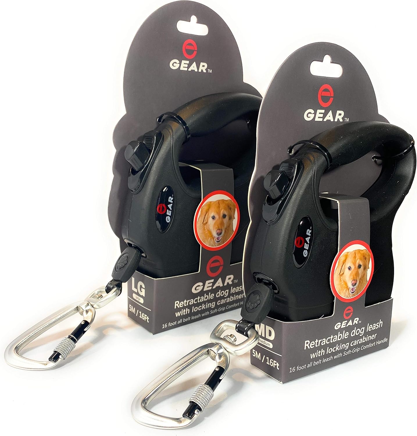 Extendable dog lead with carabiner clip Clearance