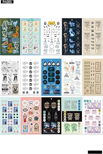 Miniatura 2 de Diarios de conquista de Harry Potter para planificadores, diarios y proyectos, 30 páginas, más de 1,000 calcomanías, criaturas mágicas, hechizos,