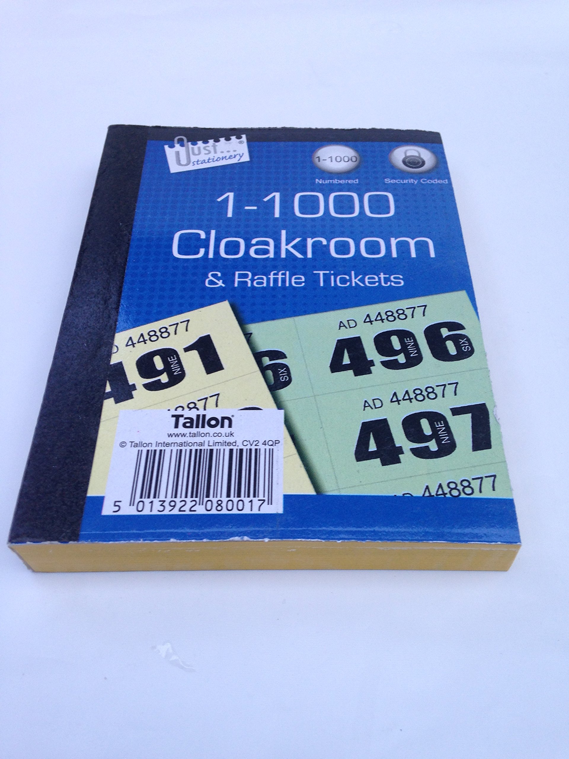 4 packs stationery clockroom/raffle tickets 1-1000