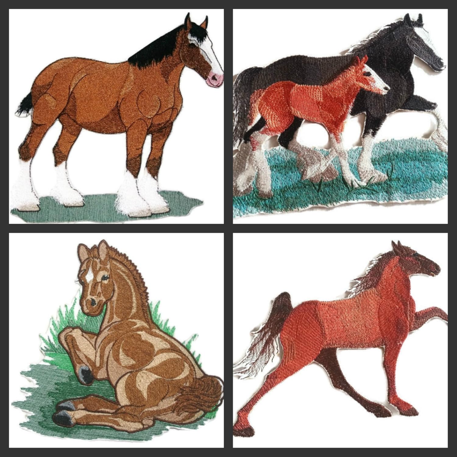 Custom and Unique Spirit of Stallions [Clydesdale Horse ] [Custom and Unique] Embroidered Iron on/Sew Patch [7.8" *8"] [Made in USA]