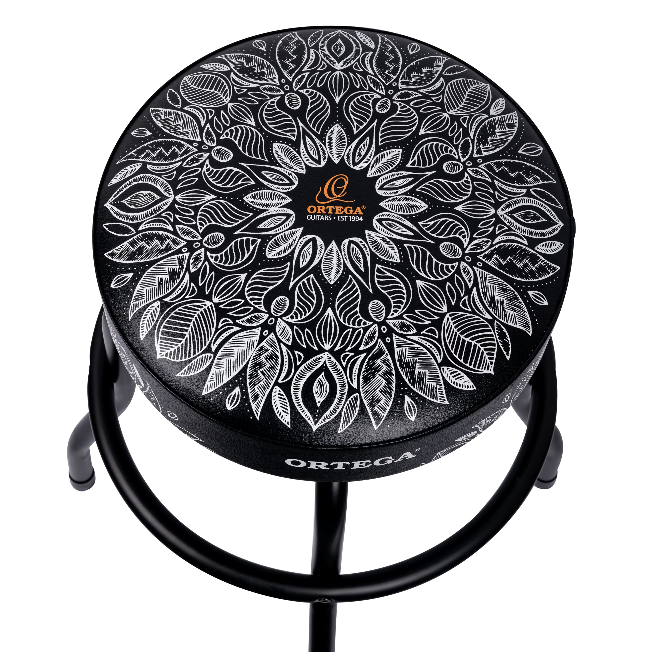Ortega Guitars Padded Stage Stool – Per Palco, Bar, Studio, Showroom – Altezza 61 cm – White Kaleidoscope (OBS24-WHKC)