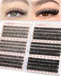 Calphdiar Wispy Lash Clusters 476PCS: 30D-100D D-Curl Individual Lashes 10-16mm DIY Extensions for Custom Salon Looks at Home