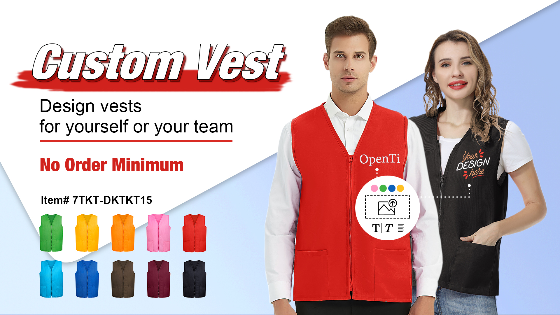Gilet D'Activité Bénévole Supermarché TOPTIE Personnalisable Multi-Poches - Confort Et Style