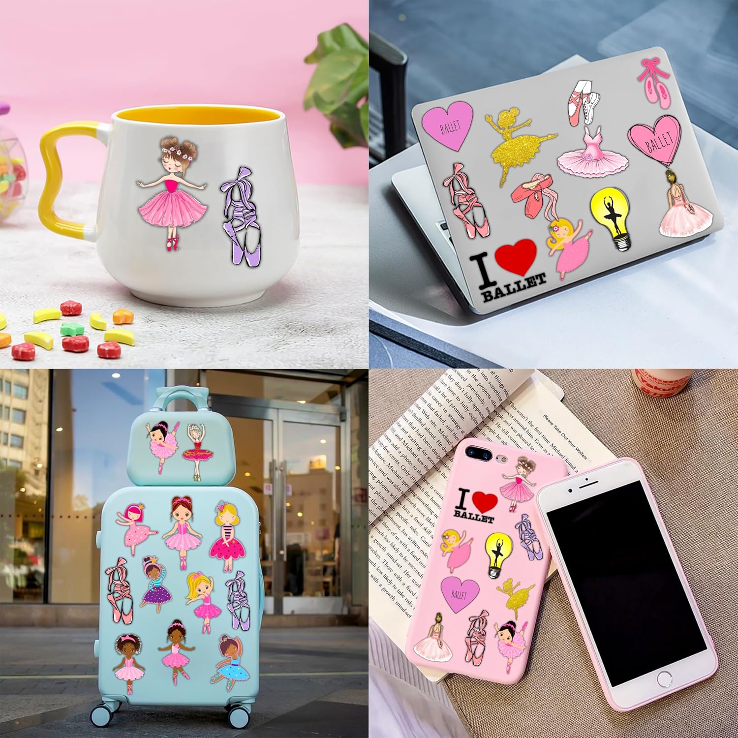 72pcs Ballerian Party Favors Temporary Tattoos