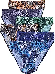 Masculino Pacote Com 6 Cuecas Multicoloridas Com Estampa Animal - Médio