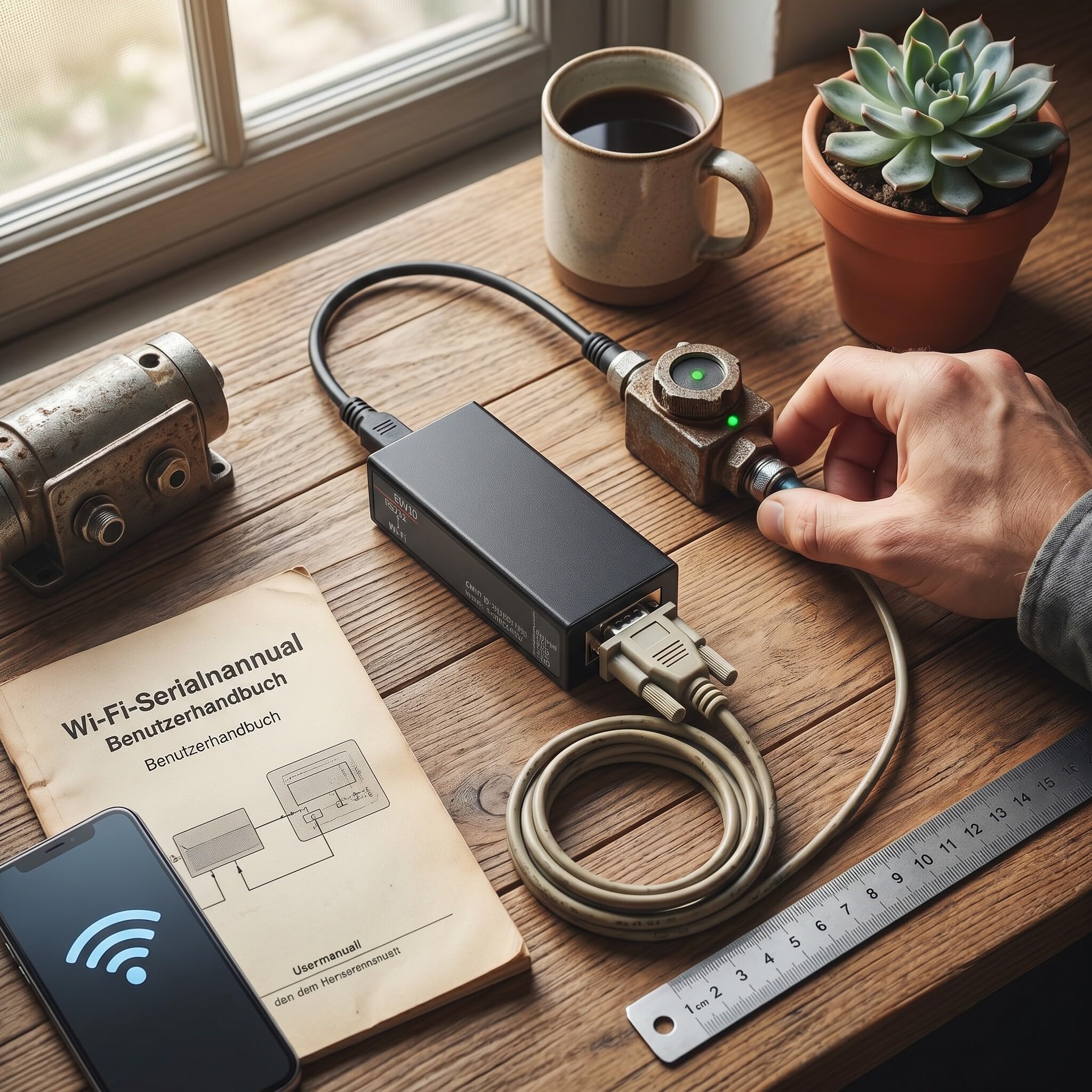 Ejoyous Serwer Szeregowy Wi-Fi, łatwa Instalacja RS232 do Wi-Fi, 5-36 V DC 160 MHz
