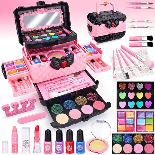 Chennyfun Kit de Maquillaje Niñas, 53 Piezas Kit de Maquillaje para Niñas