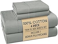 Vista 80 de Casa Platino Juego de sábanas tamaño Queen – Sábanas 100% algodón tamaño Queen refrescantes con 4 fundas de almohada, sábana bajera de bolsillo