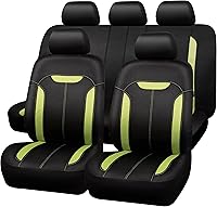 Vista 8 de CAR PASS Juego completo de fundas de asiento de automóvil transpirables de malla de aire 3D en tela, ajuste universal compatible con el 95%
