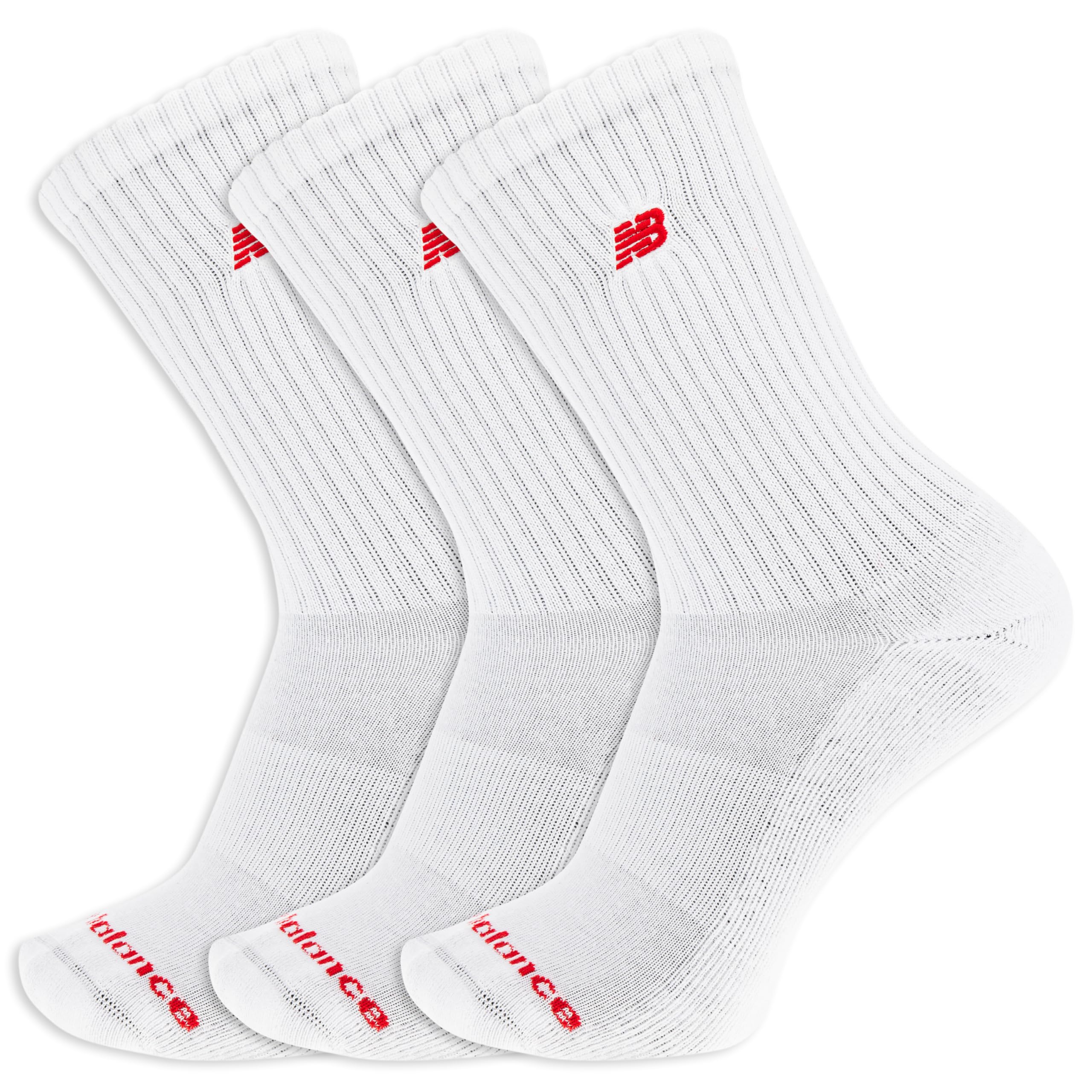 New Balance Unisex Adult Organic Cotton Crew & Mid-crew Socks, 3 Pairs