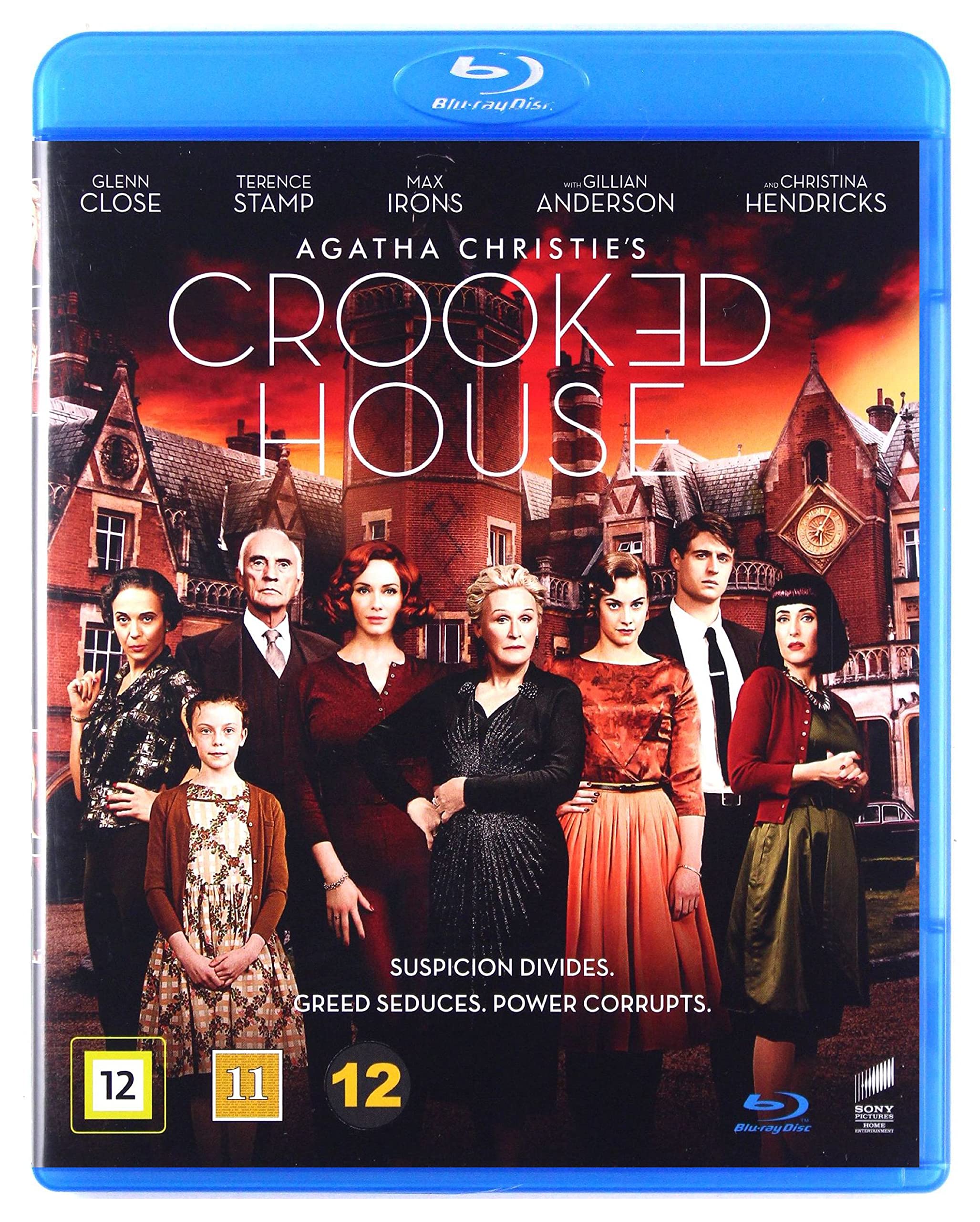 Crooked House (2017) (Agatha Christie) Christina Hendricks, Gillian Anderson, Glenn Close, Terence Stamp [Blu-ray]