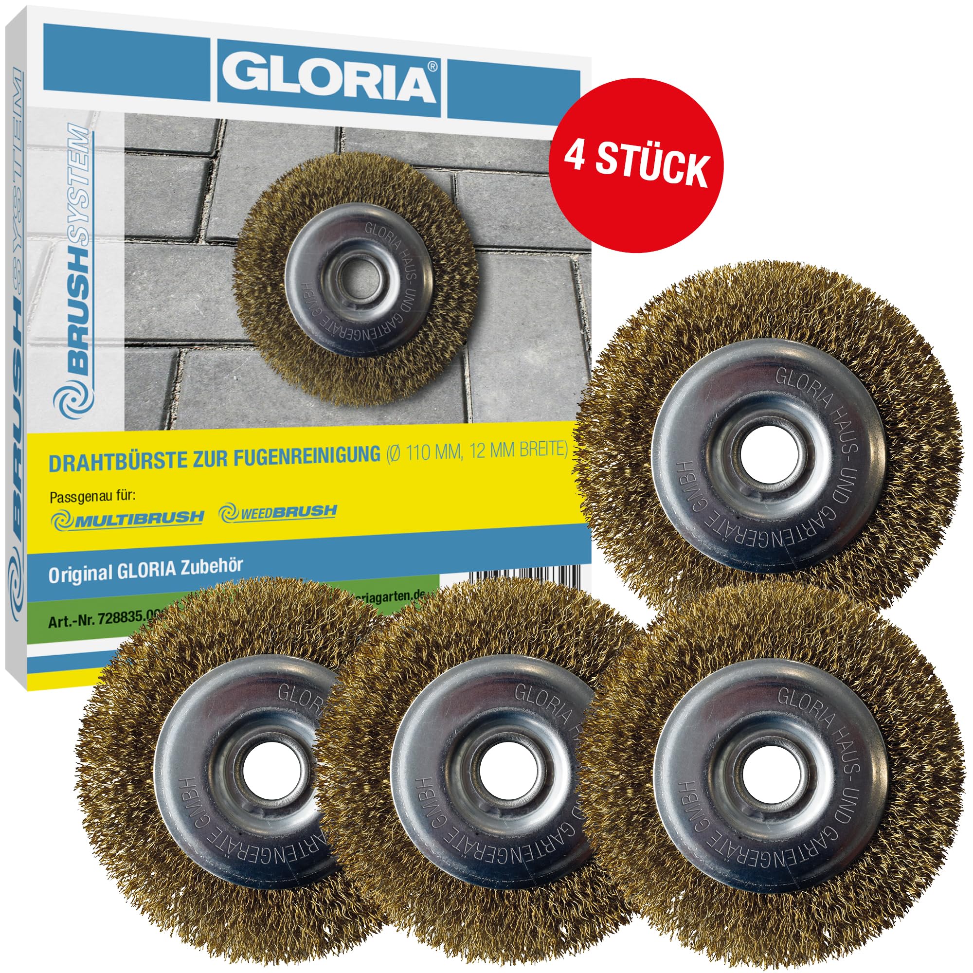 gloria brosse à joints acier ø11cm