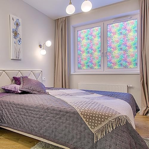 Miniatura 6 de Película de privacidad para ventanas de vidrio arcoíris, película de privacidad para ventanas, película de vidrieras, película decorativa para