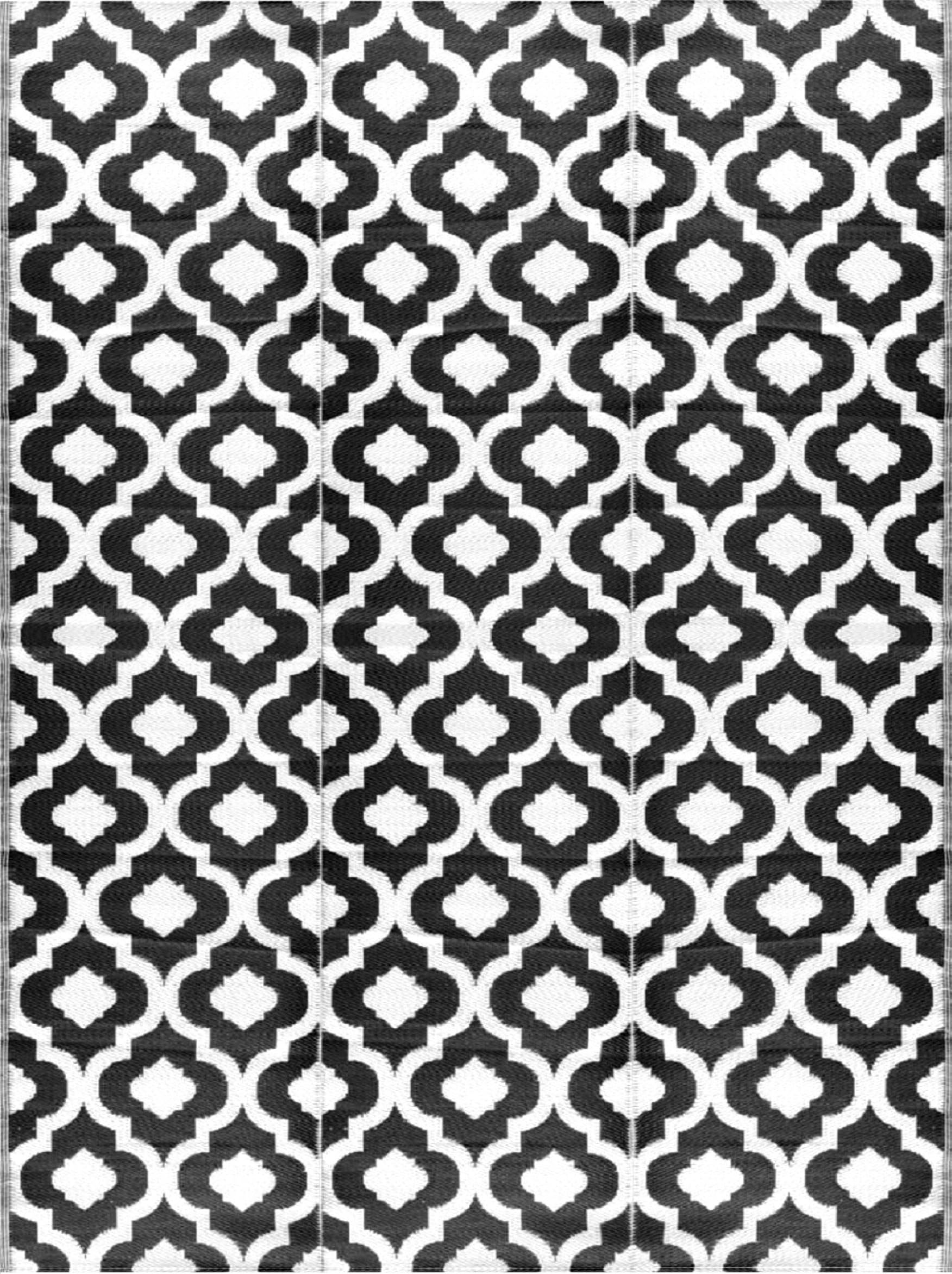 BalajeesUSA rv mats Outdoor Rug – 9x12, Black Reversible Recycled Plastic Straw Outdoor Patio Rugs Clearance Waterproof Large RV Camper Mats 514