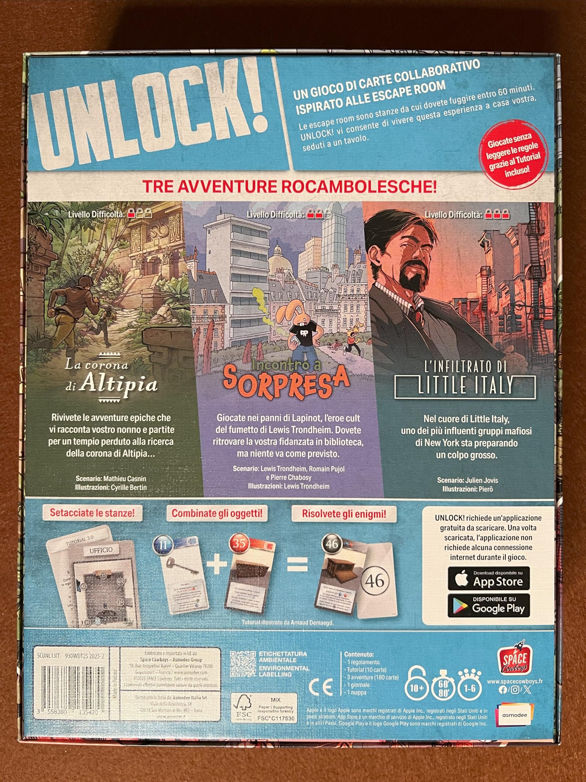 Asmodee Unlock! Risky Adventures, Gioco da Tavolo di Enigmi, 10+ Anni, 1-6 Giocatori, Edizione in Italiano