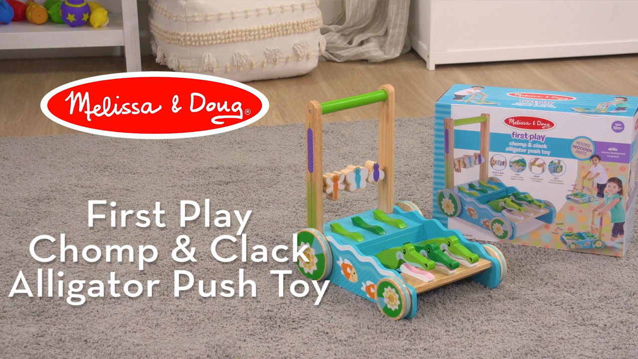melissa & doug chomp & clack alligator push toy