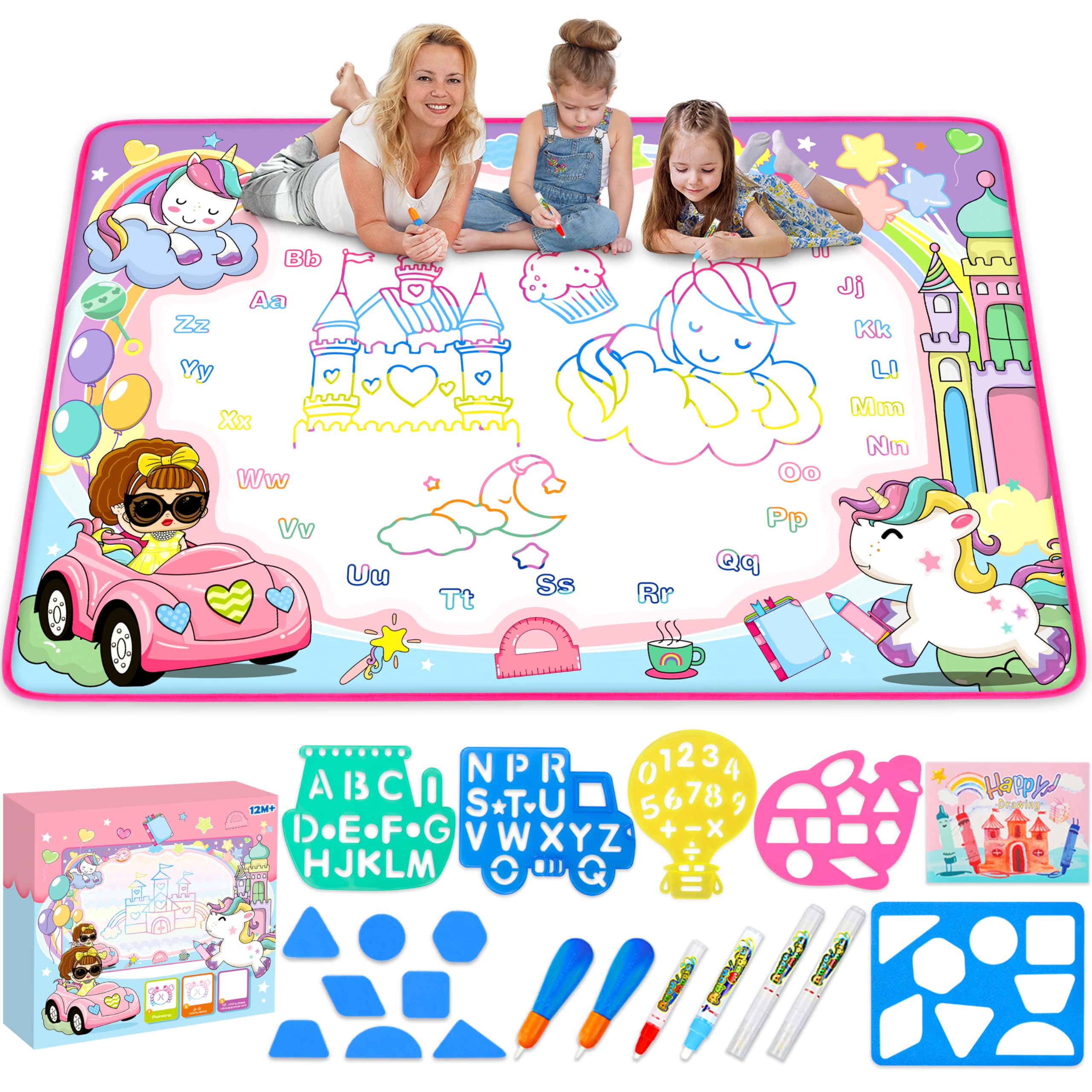 Magic Water Doodle Mat - Kids Painting Drawing Board, Gift Toy for Ages 2-9