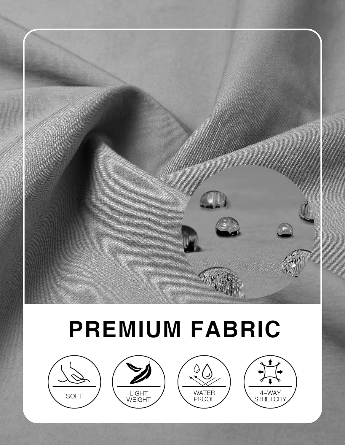 PULI Golf Pants Men Stretch Slim Fit Lightweight Waterproof Dress Casual Hiking Work Pants with Pockets - Image 5