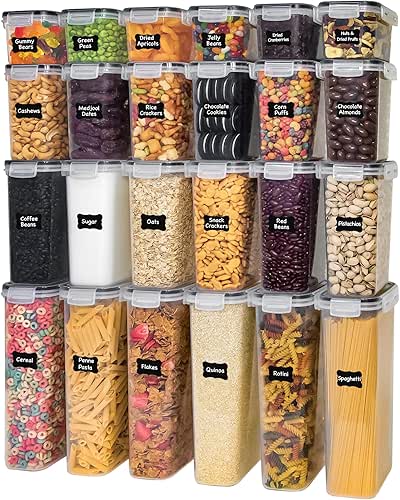 Freshware Kitchen Storage Containers with Lids, 48 PCS Airtight Food