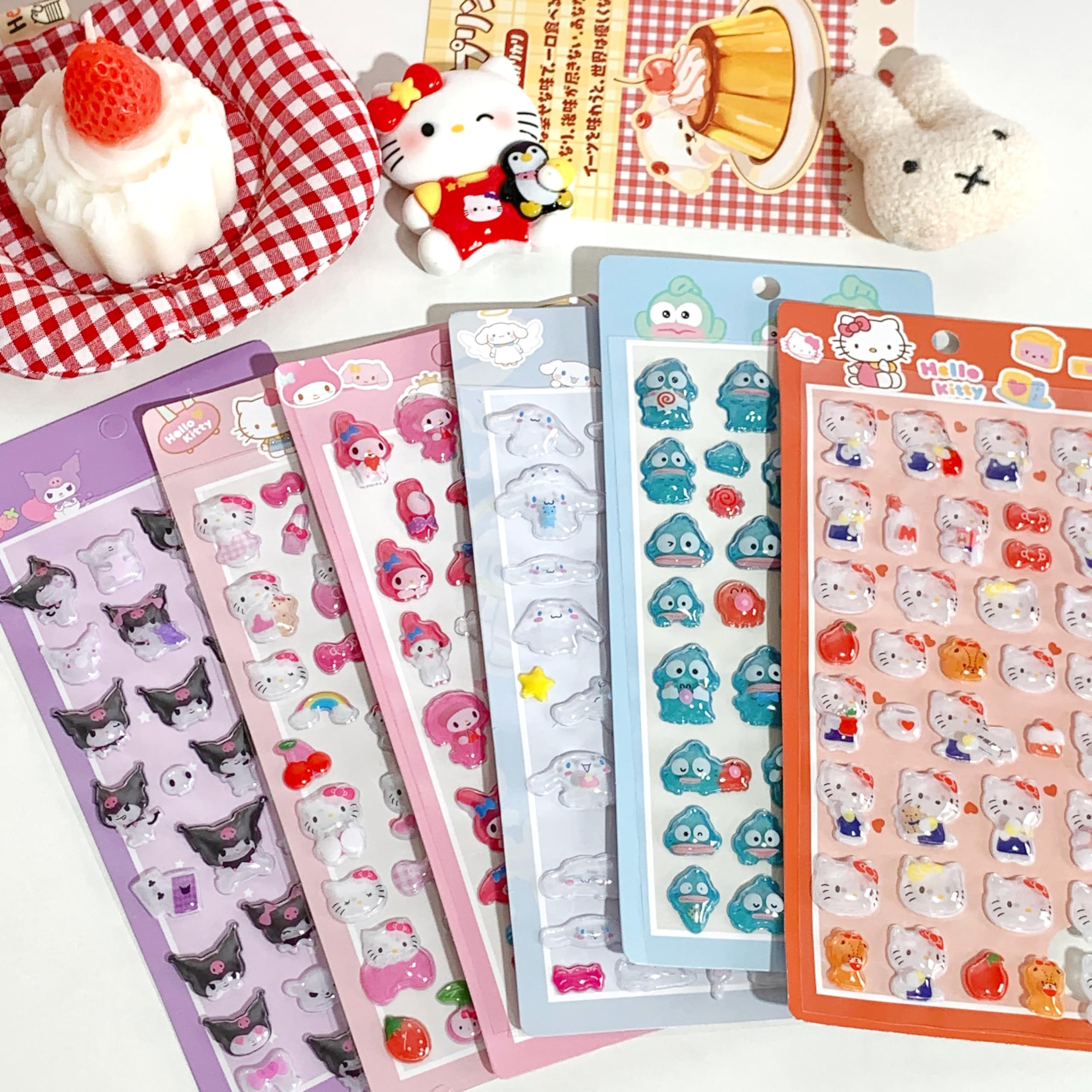 Amazon | loong 3dシール 立体シール ぷくぷくぷっくり かわいい 6枚