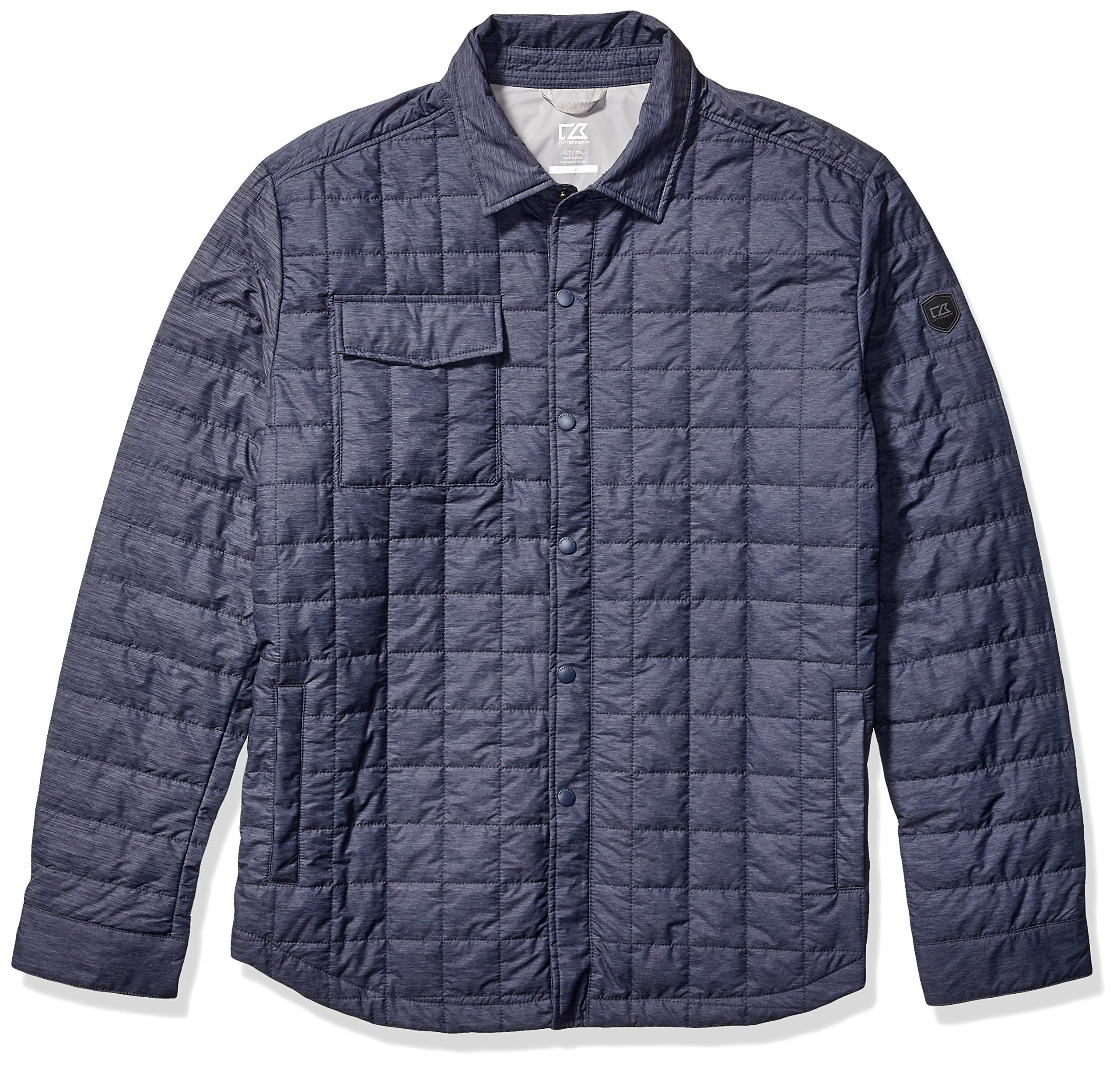 Cutter & Buck Men's Big & Tall Lightweight Primaloft Fill Rainier Shirt Jacket Down Alternative Coat