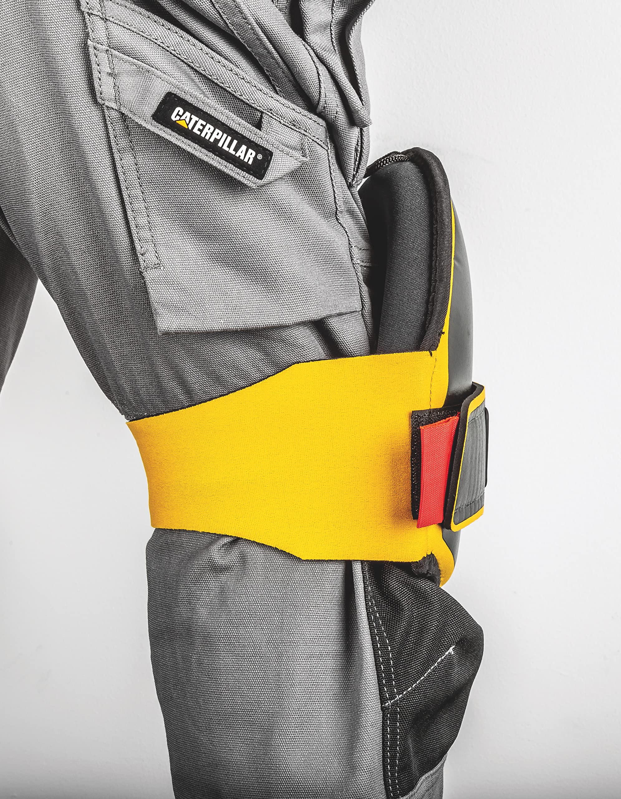 Cat Ginocchiere morbide per protezione sul lavoro, cinghie elastiche sicure, sicure, costruzioni, lavori sul pavimento, giardinaggio, cantiere, una coppia - 980746ECT