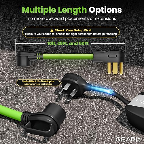 Miniatura 7 de GEARit Cable de extensión de 30 amperios para secadora y EV, 125250 voltios, 4 puntas, compatible con Tesla Model 3 Model Y Model X Model S, NEMA