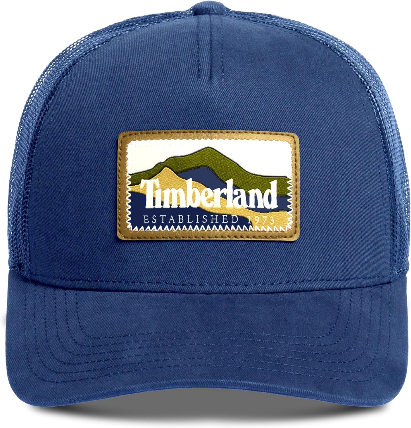 Timberland Mens Trucker Hat, Cotton Twill, Adjustable Mesh Back, Curved Brim