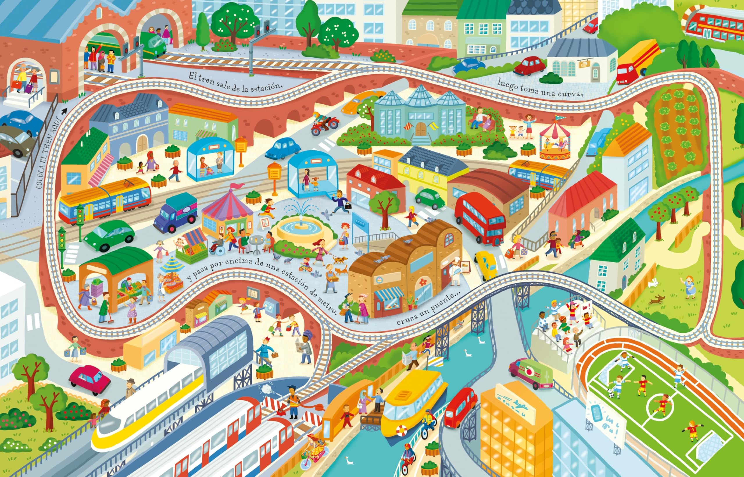 Juega con el libro del tren (Libros con juguete de cuerda)