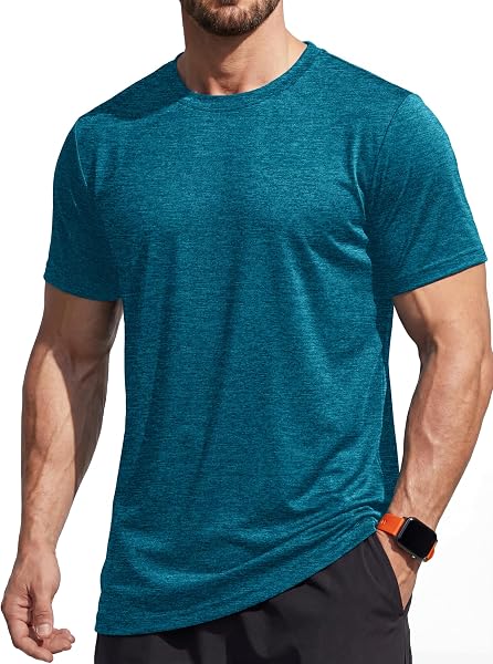 MAGCOMSEN Tee Shirt Homme de Sport Respirant Léger Running Musculation Gym Entraînement Fitness T Shirt Manches Courtes - 1