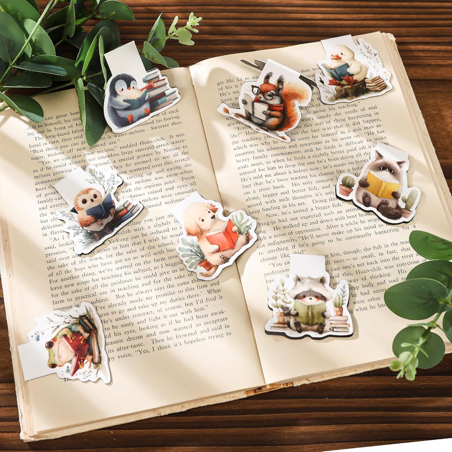 Cute Magnetic Bookmarks Gifts - 8 Pcs Funny Animal Reading Magnets Book Marks for Kids Fun Page Marker Clip for Women Book Lovers Student Teacher Bookish Reader School Birthday Accessories - Image 3