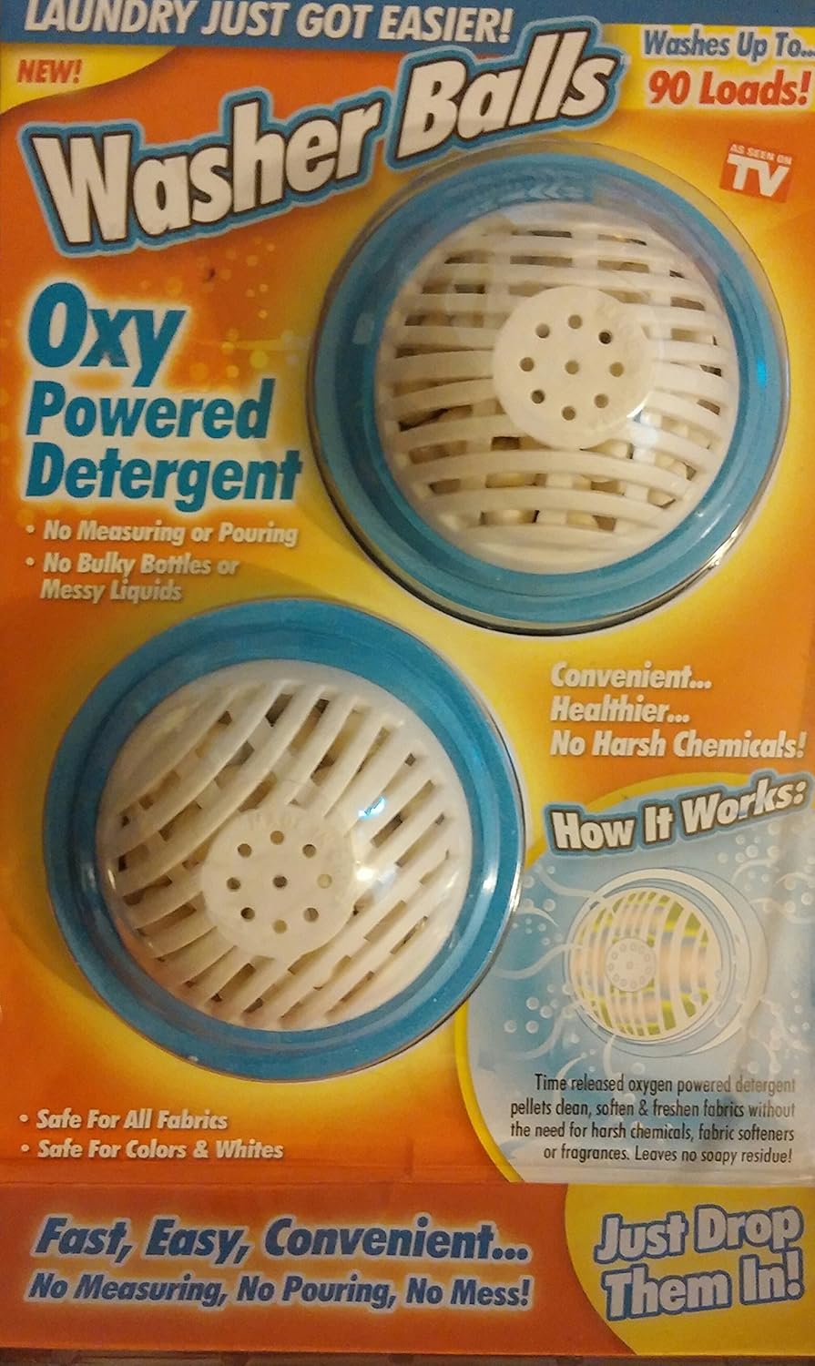 Washer Balls with Oxy Powered Detergent Laundry Balls Set of 2 Amazon.ca Health & Personal Care