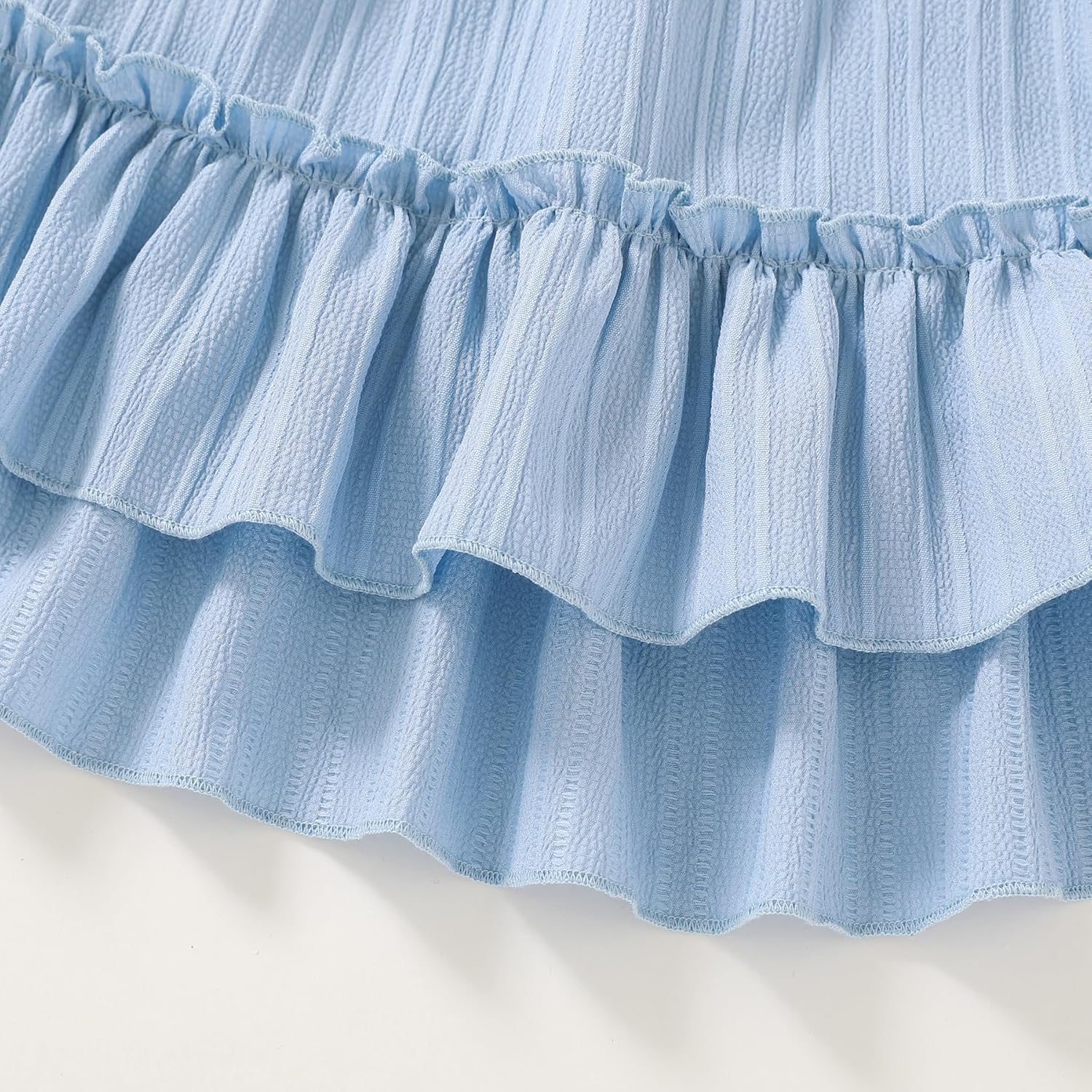 YOUNGER TREE Toddler Dress Girls Summer Ruffle Sleeveless Smocked Dresses Kids Beach Casual Sundress - Image 2