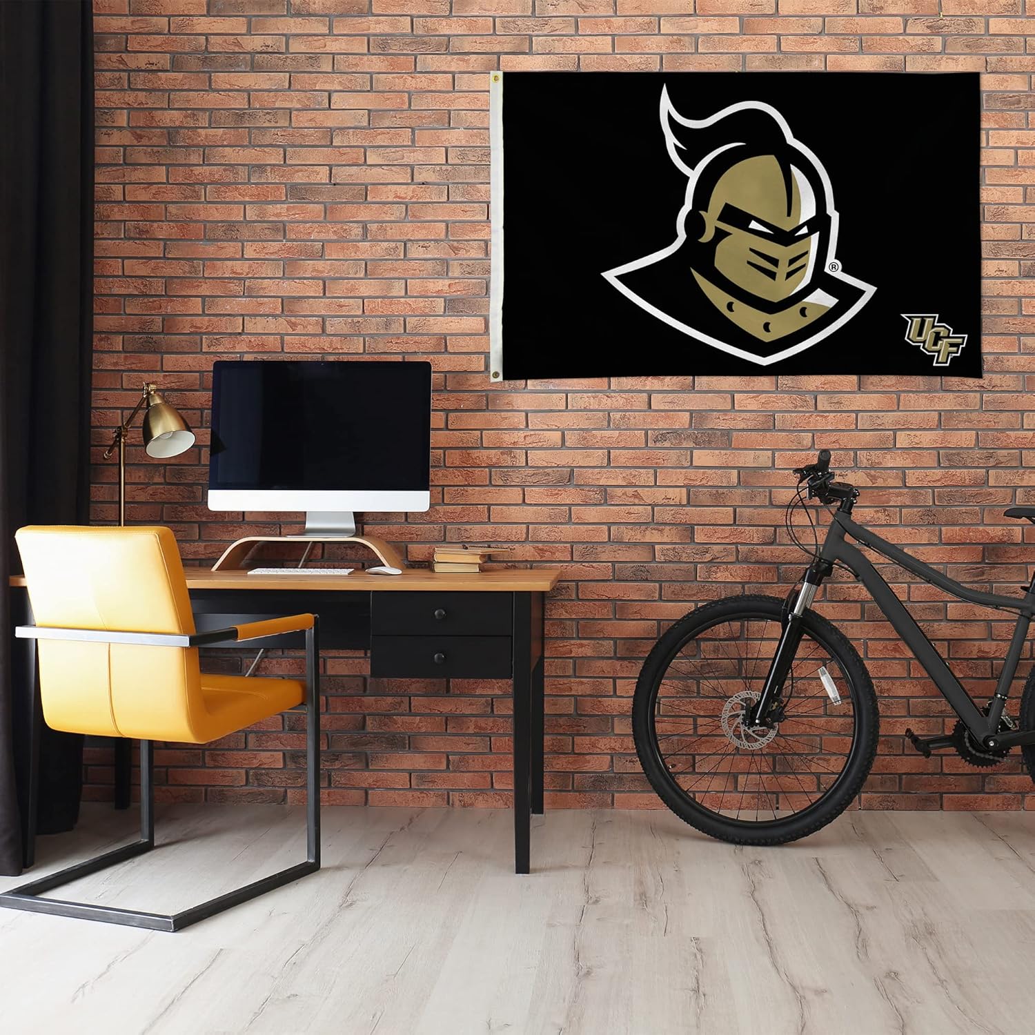 Rico Industries NCAA Central Florida Knights - UCF Black 3' x 5' Banner Flag Single Sided - Indoor or Outdoor - Home Décor