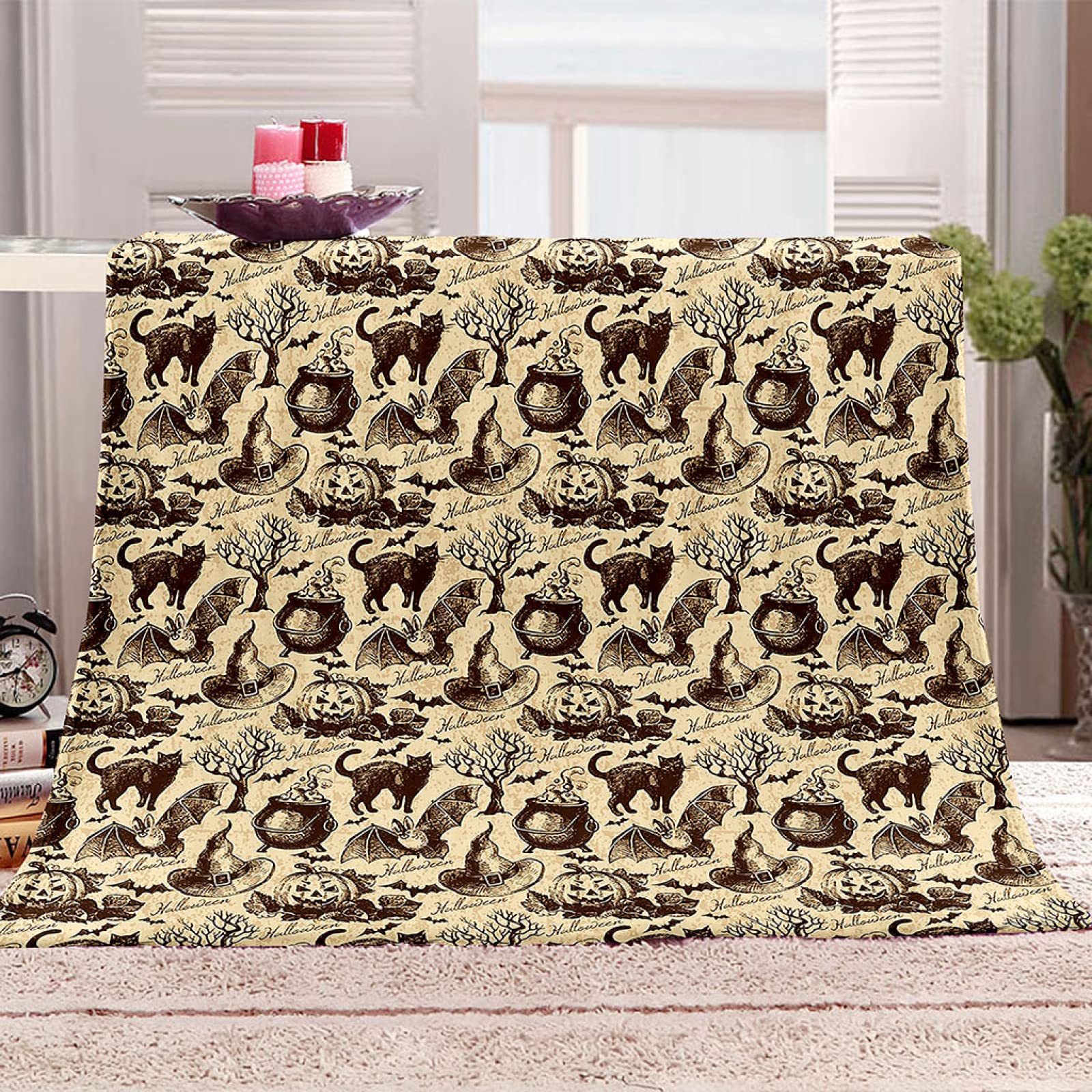 Couverture en flanelle chauve-souris anti-froid pour canapé et lit