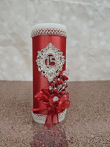 Miniatura 7 de A&C Quinceañeras and More Mis 15 Candle Vela para Quinceanos Single Candle for Quinceanera Cirio para quinceanera (Sage Gold)