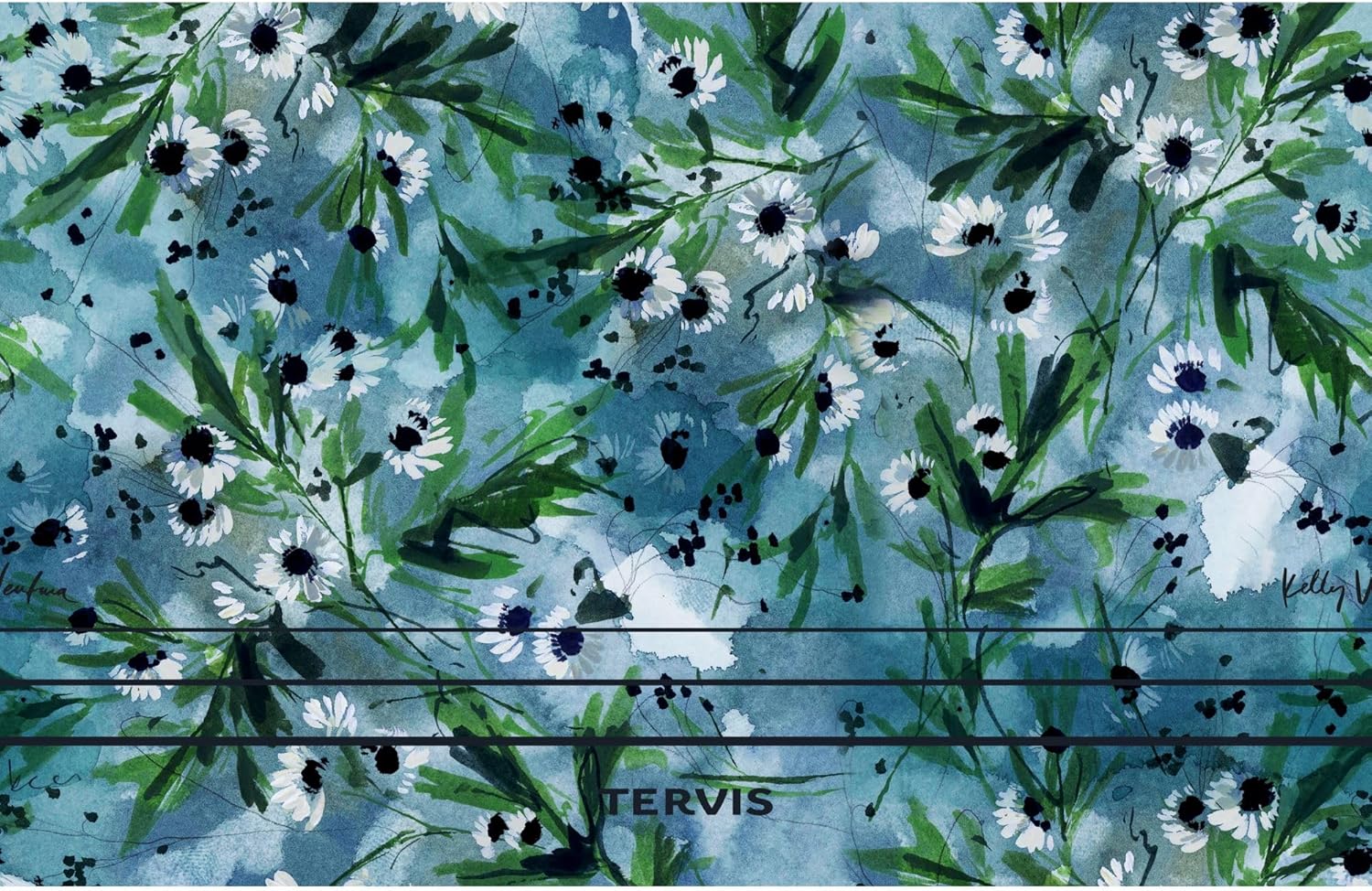 Tervis Traveler Kelly Ventura Teal Botanical Triple Walled Insulated Tumbler Travel Cup Keeps Drinks Cold & Hot, 30oz, Stainless Steel - Image 2