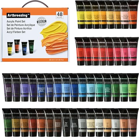48 Colors Professional Acrylic Paint Set