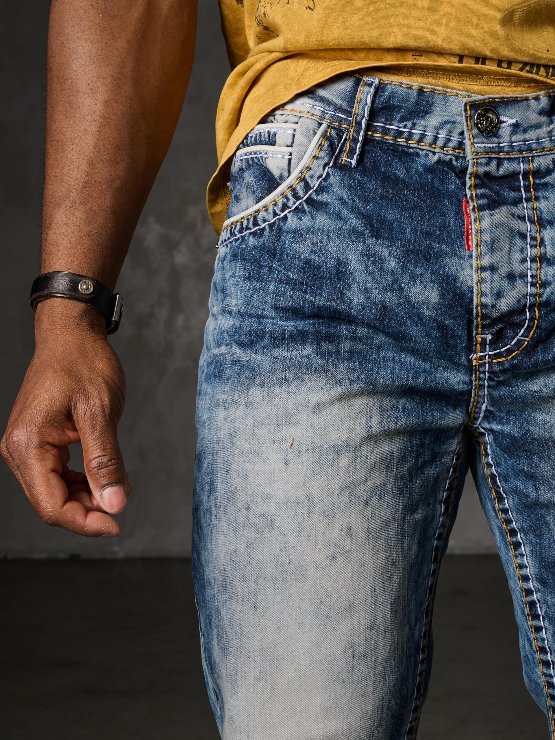 Cipo & Baxx Vaqueros para Hombre | Varios diseños con detalles desgastados, lavado a piedra y cargo, costuras decorativas, bolsillos y cremalleras