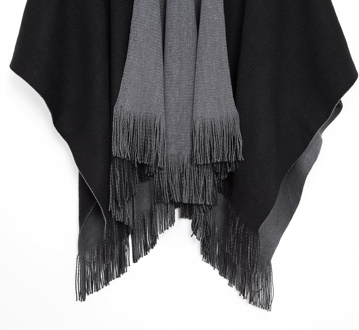 Urban CoCo Women's Winter Vintage Poncho Capes Tassel Blanket Shawl Wrap Cardigan Coat - Image 4