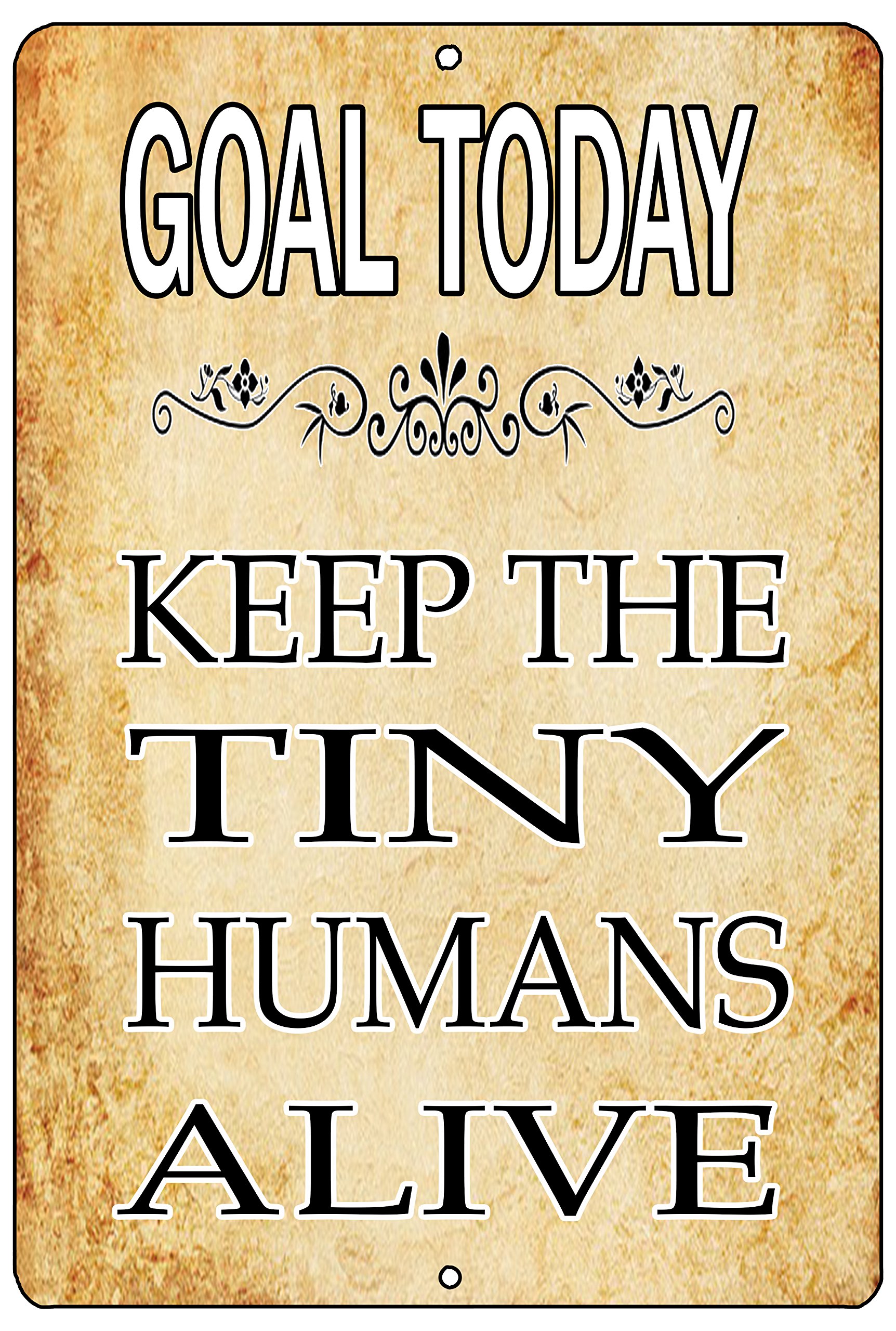 Vintage Metal Tin Sign Funny Sarcastic Mom Wall Decor Goal Today Mother Kids Custom Private Property Signs Outdoor
