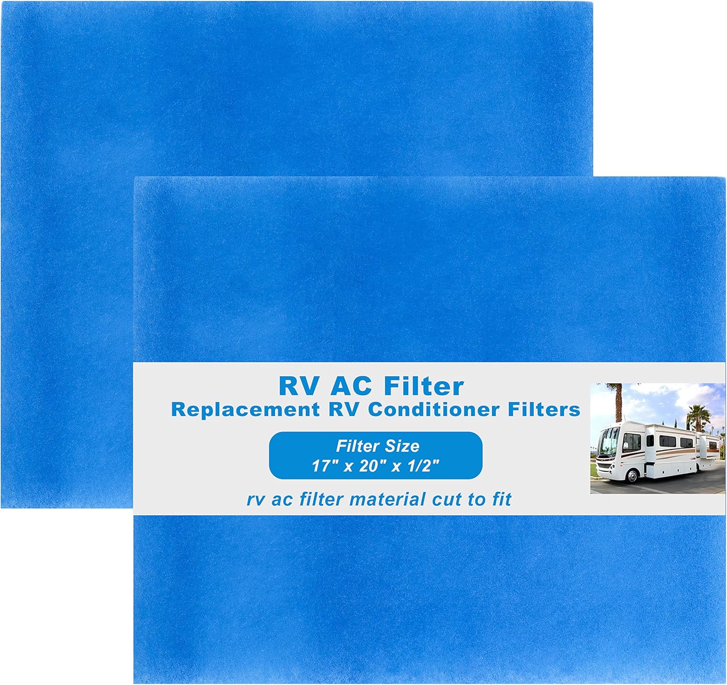 Wadoy RV Air Conditioner Filter (2 Pack) 17 * 20 inch,Cut