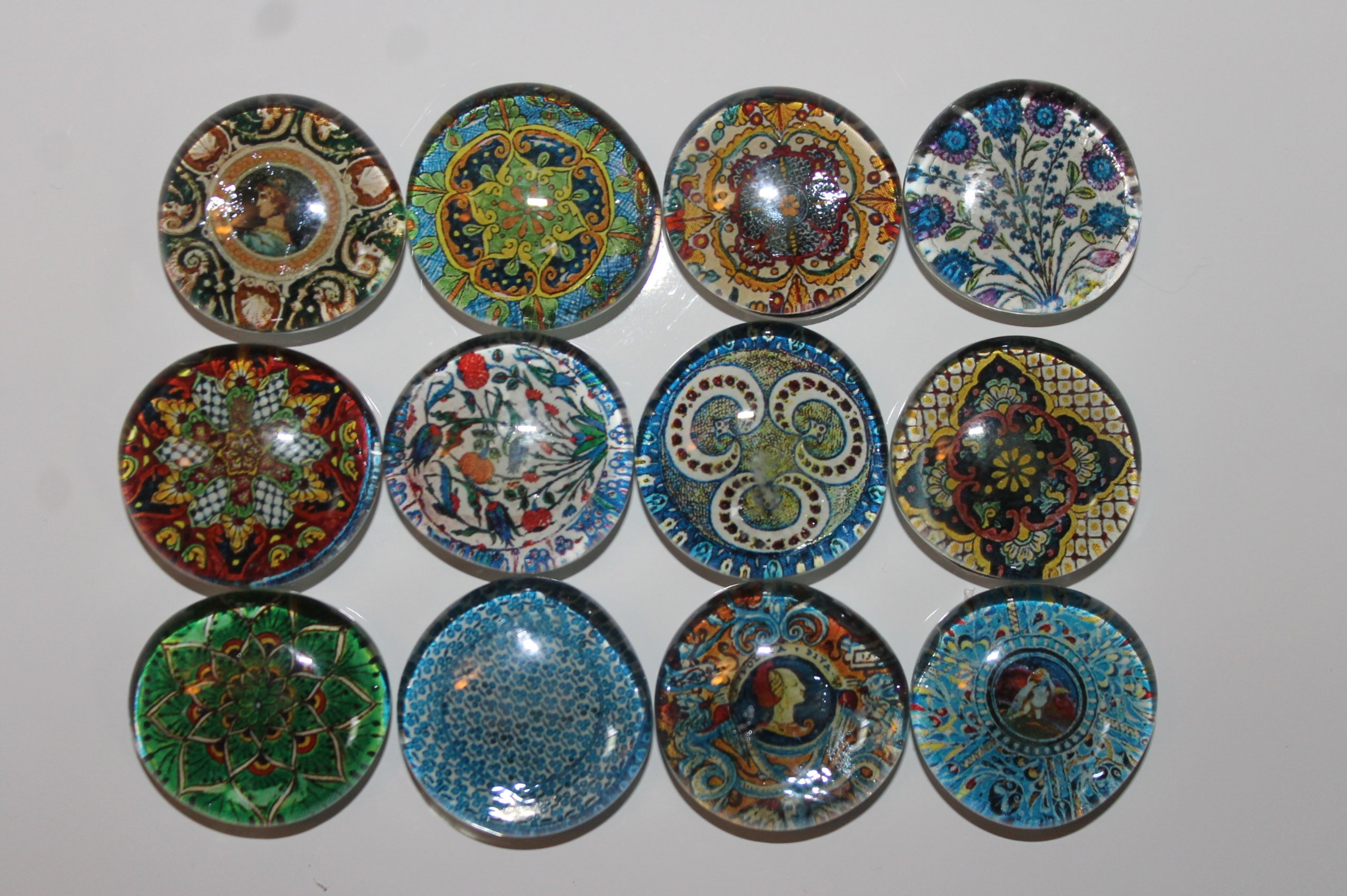 Geocaching Swag Refrigerator Magnets - Museum China Plate Collection