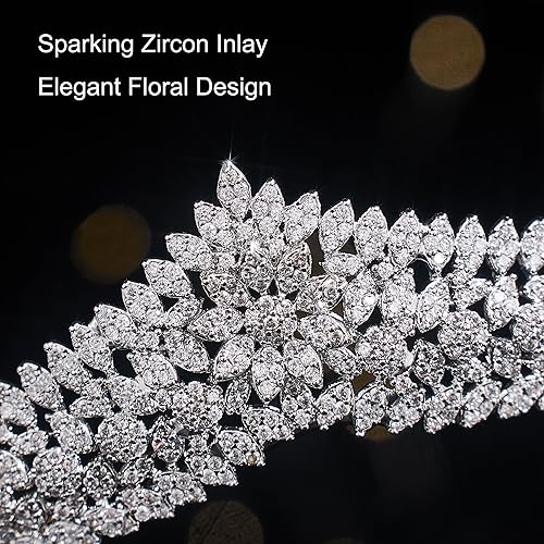 Miniatura 5 de Tiaras de boda de circonita cúbica para novia, pequeñas, dulces, 16 cumpleaños, graduación, corona, concurso, coronas, coronas para quinceañeras de
