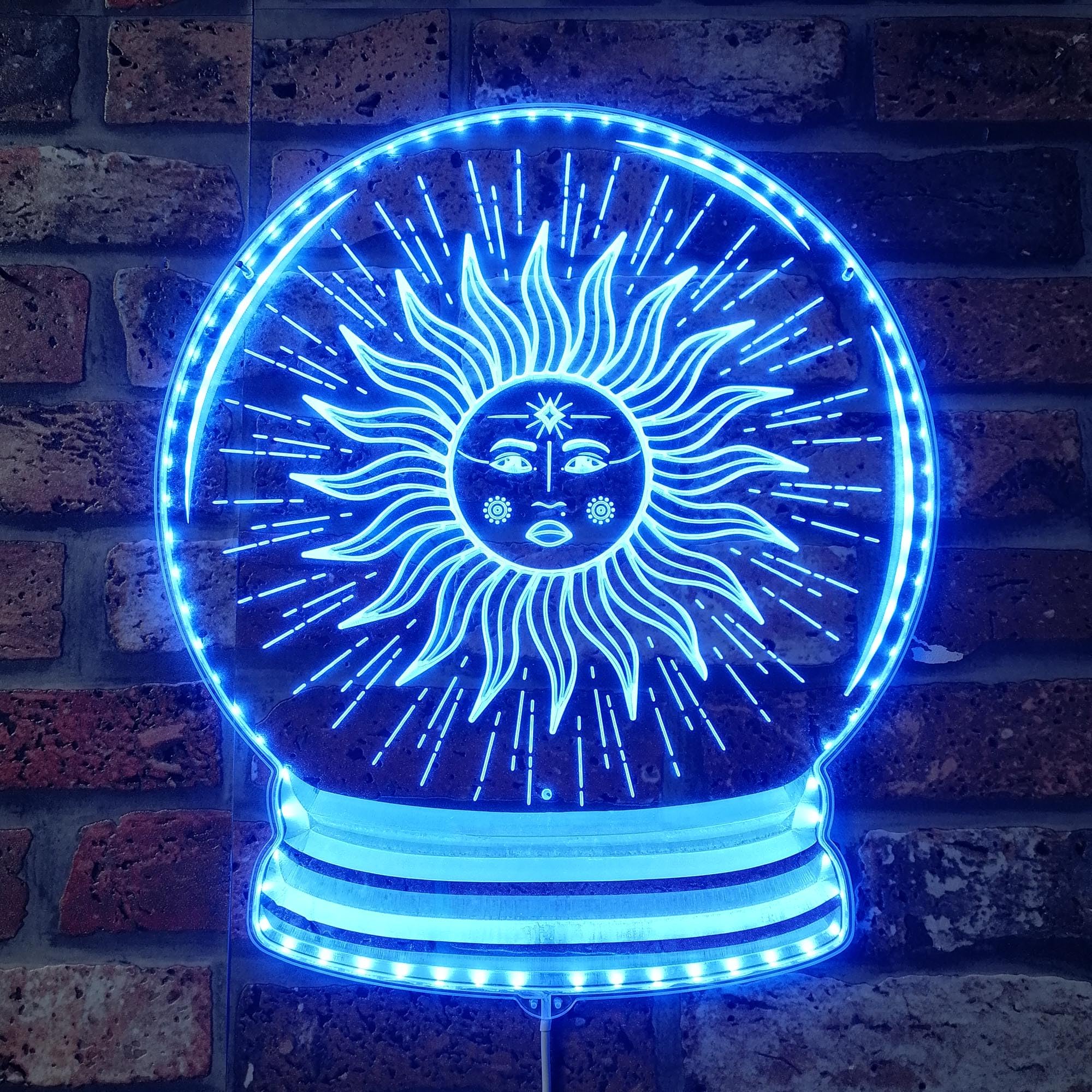 ADVPRO Mystical Crystal Ball Star Sun RGB Dynamic Glam LED Sign - Cut-to-Edge Shape - Smart 3D Wall Decoration - Multicolor Dynamic Lighting st06s66-fnd-i0204-c โ image 1