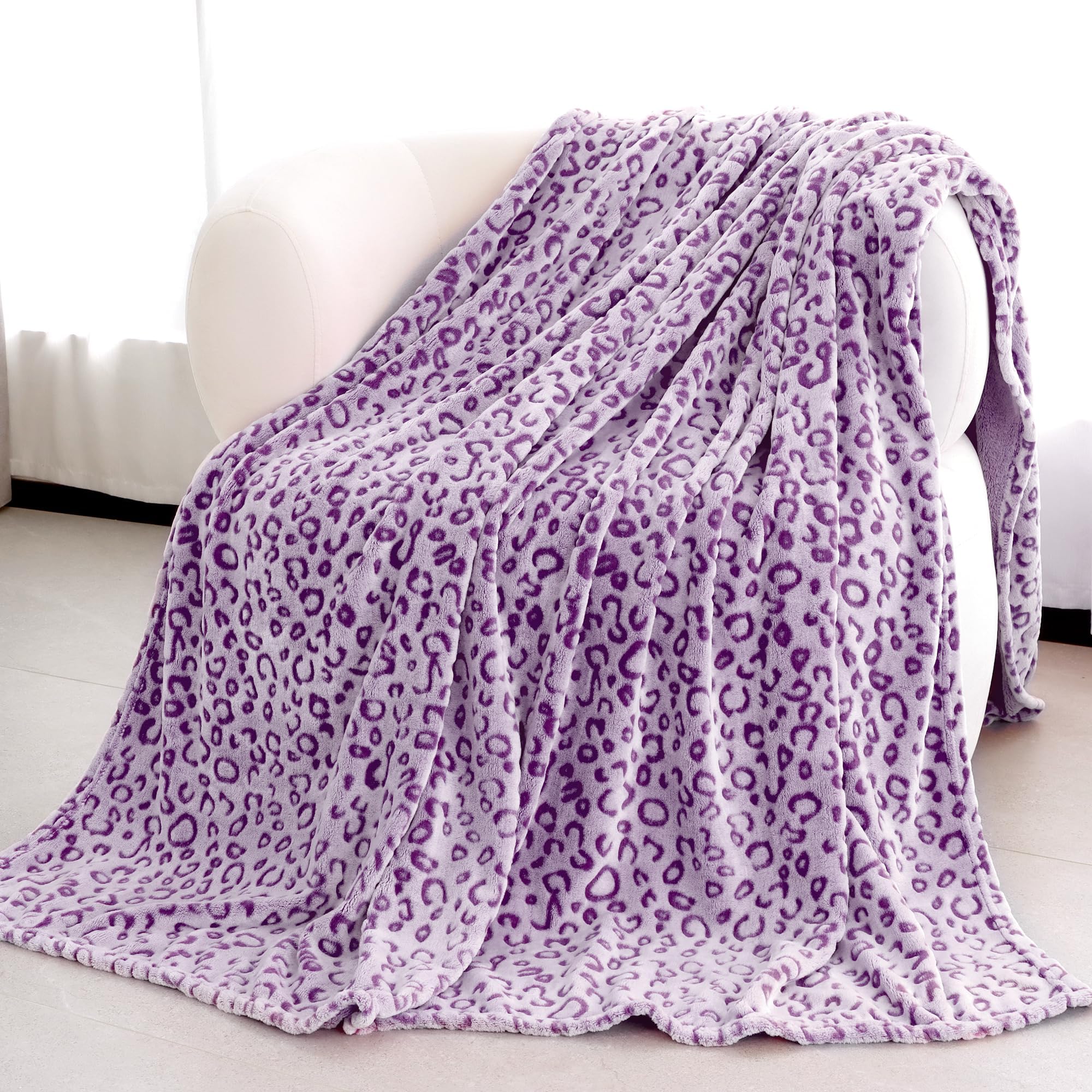 Photo 1 of ***SIMILAR ITEM***
MIBOI Purple Throw Blanket, Soft Warm Fleece Plush Cheetah Blankets for Couch Bed Room Decor, Cozy Purple Birthday Gifts for Women Girls Kids 40''x50''