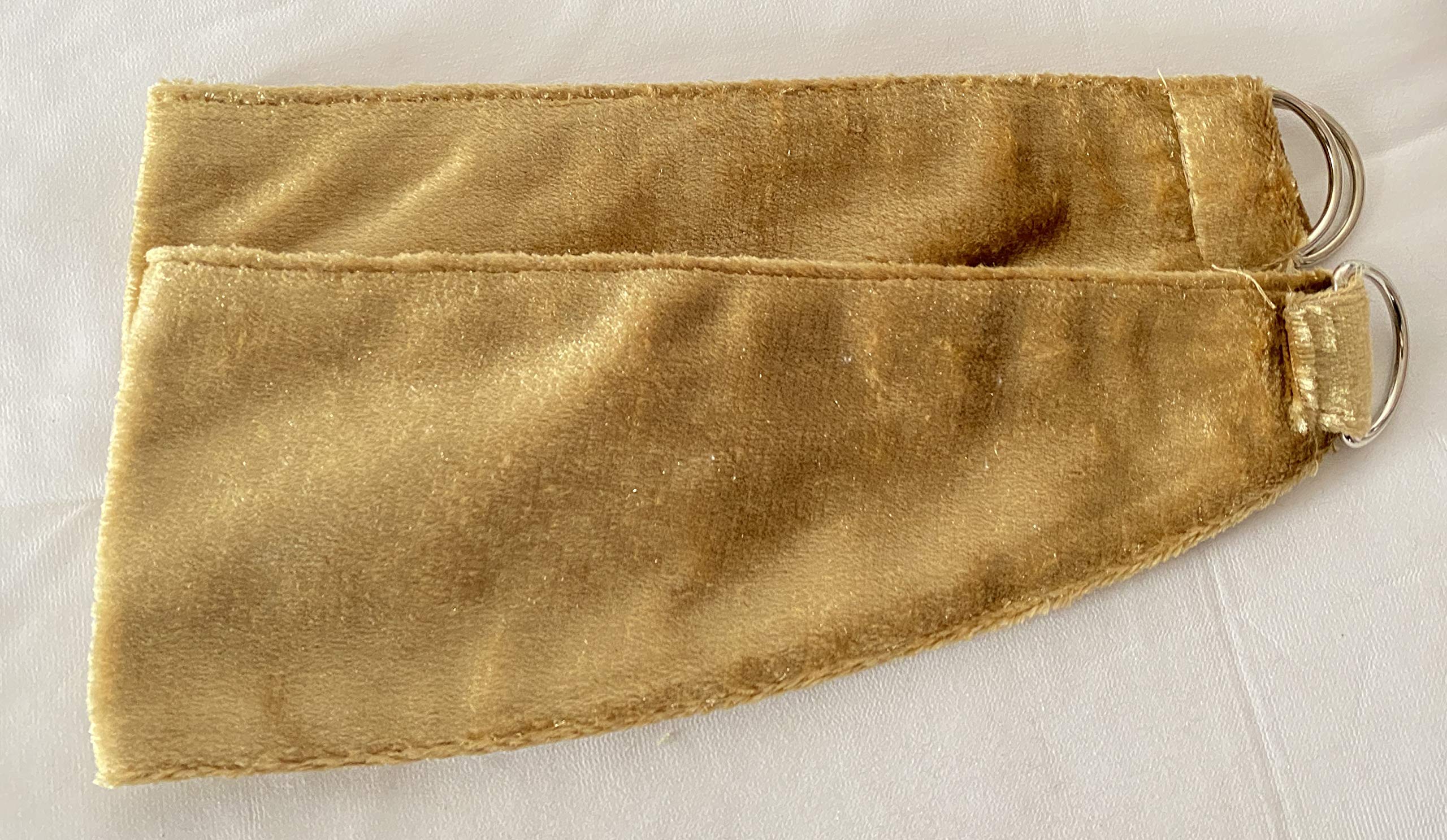 Cushion Mania Gold Pair Of Crushed Velvet Curtains Holdbacks, Tie Backs