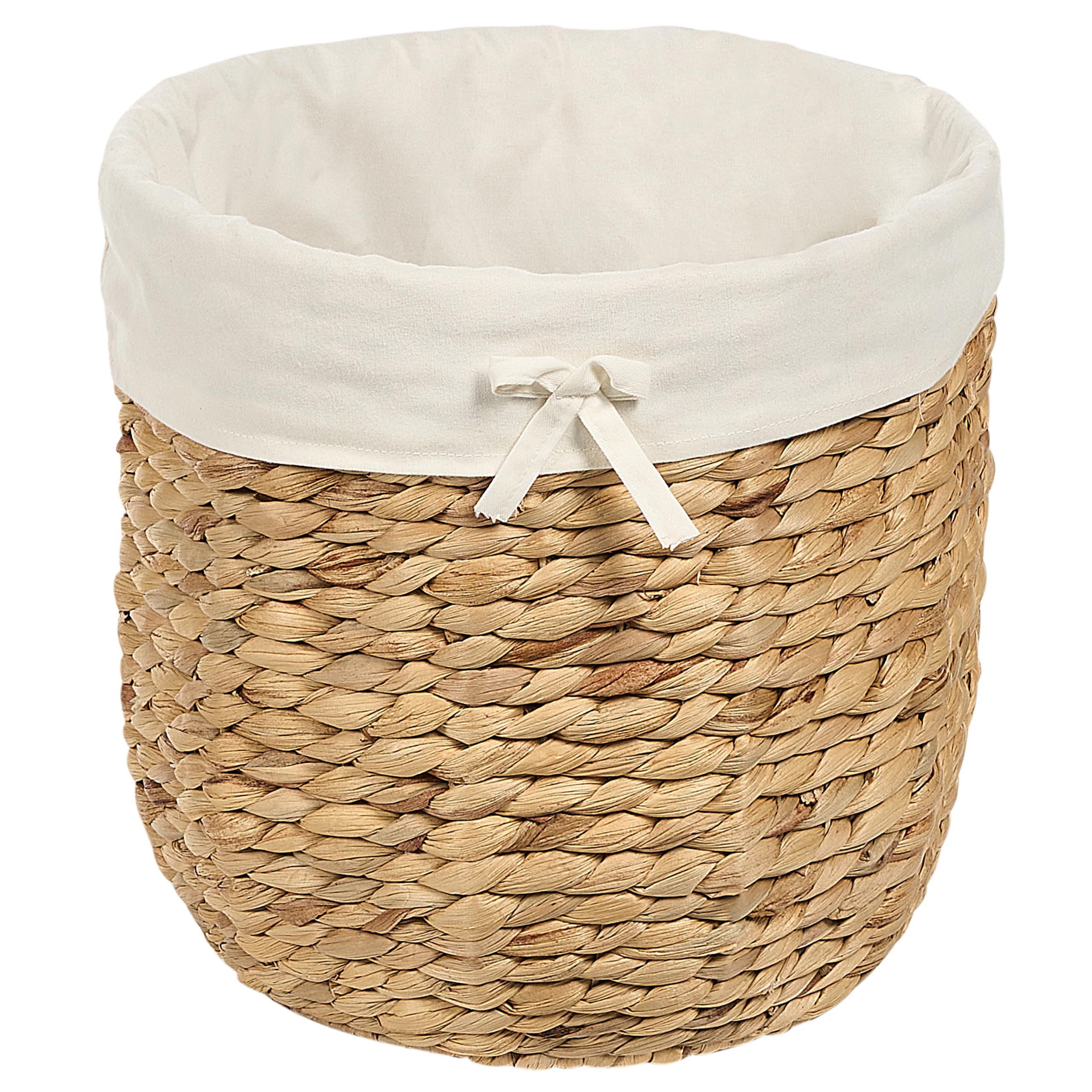 Korb aus Wasserhyazinthe natürlich/beige rund 2er Set Wäschekorb Danang